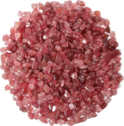 Vista 26 de Chips de cristal de amazonita natural triturado de 1.1 libras, chips de cristales curativos a granel, piedras preciosas de cristal triturado