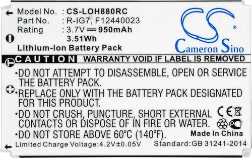 Vista 3 de VINTRONS R-RG7, F12440023 - Batería para Logitech Harmony 720, Harmony 780, Harmony 880, Harmony 900, Harmony One, MX-880, MX-890
