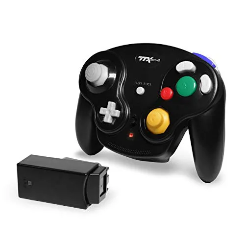 Vista 2 de TTXTech GC Wavedash Wireless Controller Black for Nintendo GameCube with Wii Console