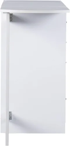 Vista 4 de SEI Furniture Escritorio Drop-Leaf con almacenamiento, color blanco