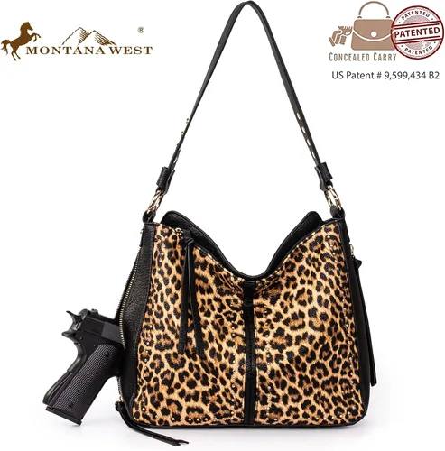 Vista 3 de Montana West Hobo Bag Concealed Carry Purses and Handbags for Women
