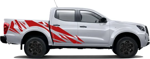 Vista 5 de Calcomanías gráficas con patrón lateral compatibles con Nissan Navara Np300 (negro)