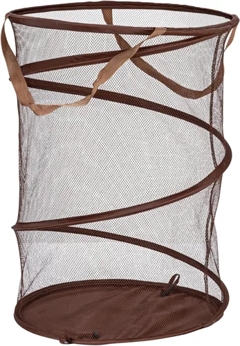 Vista 11 de Household Essentials Cesta de malla desplegable para lavandería, color beige