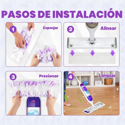 Vista 5 de Paquete de 60 almohadillas de repuesto para mopa eléctrica Swiffer PowerMop