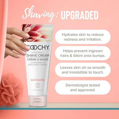 Vista 2 de Coochy Crema de afeitado - Loción hidratante para afeitar, crema de afeitar íntima suave, para área del bikini, axilas, piernas y más, fórmula