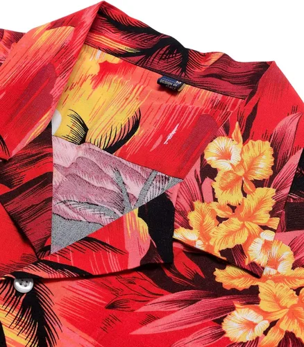 Vista 2 de Alimens & Gentle Camisa hawaiana casual de manga corta 100 % algodón de ajuste regular para hombre