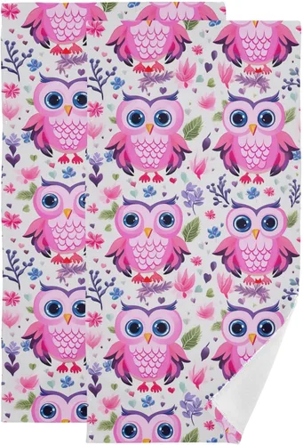 Vista 27 de Juego de 2 toallas de baño de color morado, remolques de mano de lobo, toallas de baño, toallas suaves y absorbentes para baño, cocina, gimnasio