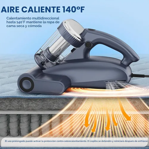 Vista 4 de Belife Aspirador de colchón M11 con UV y aire caliente para una limpieza