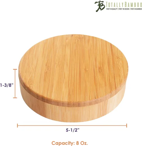 Vista 7 de Totally Bamboo 20-2083 - Salero (redondo, 3.5 pulgadas), caja Bar Keeper's, na