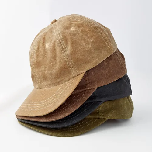 Vista 5 de Huckberry Sombrero de lona encerada de 6 paneles para hombre, altamente resistente al agua para protección