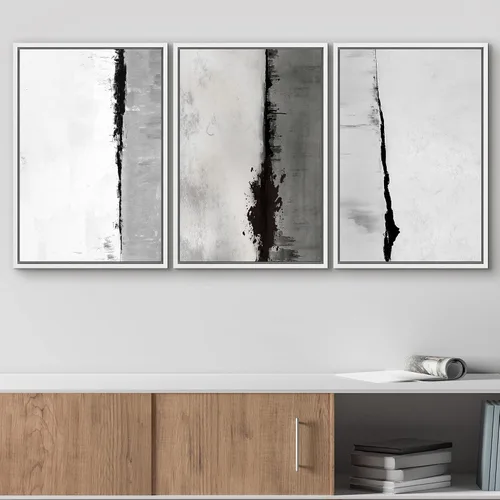 Vista 22 de wall26 Lienzo enmarcado para pared, juego de arte de acuarela pastel, paisaje rural, ilustraciones con formas abstractas, arte moderno, decorativo