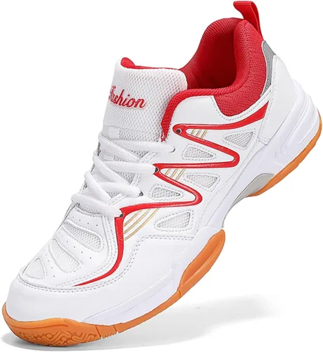 Vista 2 de Zapatos de pickleball para hombre, zapatos de tenis de bádminton para interiores y exteriores, zapatos de entrenamiento de cancha, zapatos