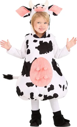 Vista 5 de Disfraz de vaca de burbujas para niños pequeños