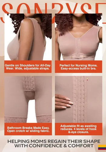 Vista 3 de Sonryse Fajas Colombianas Reductoras y Moldeadoras Postpartum Girdle Tummy Control Shapewear