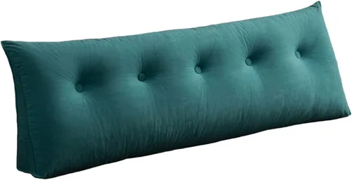 Vista 7 de Almohada de cuña para dormir, cabecero de espalda, cojín triangular largo, almohadas de lectura para sentarse en la cama para adultos con funda