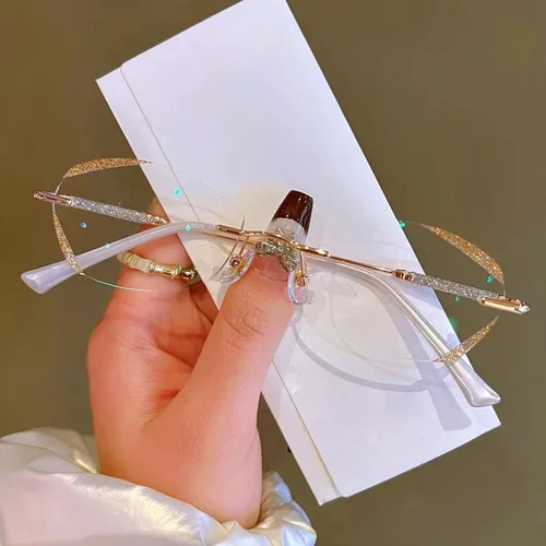 Vista 6 de Glassesify - Gafas de lectura para mujer, sin montura de diamante, antiluz azul, ligeras