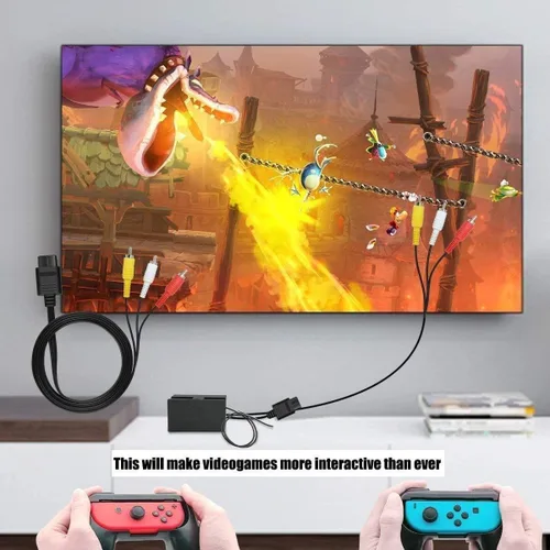Vista 5 de Suncala - Cable de vídeo para TV AV RCA (6.0 ft, para Game Cube Nintendo 64 N64 NGC SNES SFC, 1 unidad)