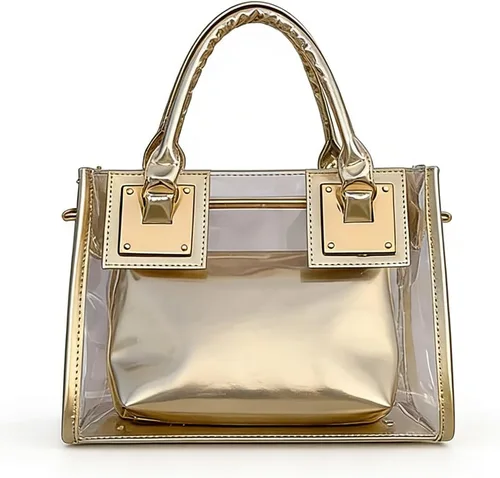 Vista 10 de Cooba Bolso transparente para mujer, 2 unidades, de jalea transparente