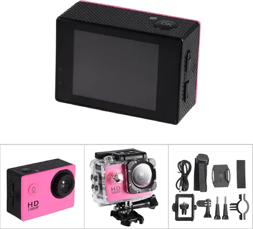 Vista 9 de Zyyini Mini cámara de deportes al aire libre cámara de acción digital para bicicleta videocámara impermeable portátil con carga USB con pantalla HD