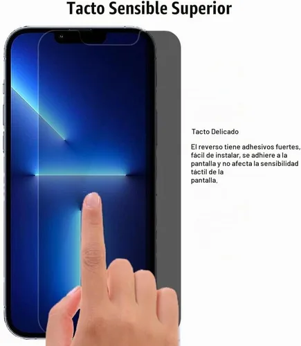 Vista 6 de Paquete de 3 lentes y protectores de pantalla de privacidad para iPhone 13 Pro Max (6.7 pulgadas)