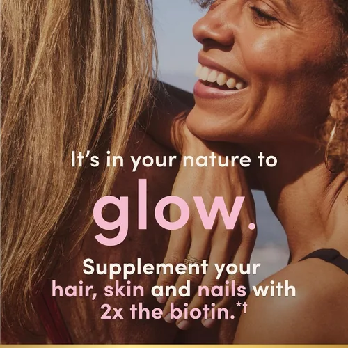 Vista 4 de Nature's Bounty Optimal Solutions Advanced Hair, Skin Nails, 2X Biotina, 80 gomitas de fresa, 40 porciones en total 80 gomitas de fresa, 40