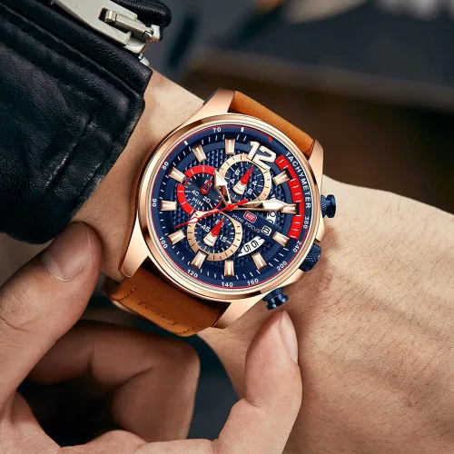 Vista 5 de KXAITO Relojes para hombre, reloj cronógrafo deportivo militar, resistente al agua, correa de cuero de silicona luminosa, relojes casuales