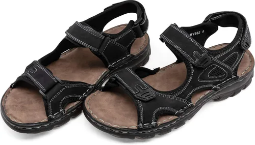 Vista 7 de Jousen Men's Sandals Leather Open Toe Beach Sandal Outdoor Summer Sport Sandals