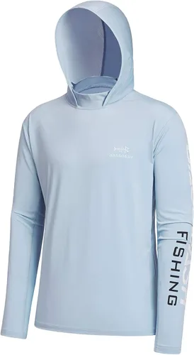 Vista 31 de BASSDASH UPF 50+ - Sudadera con capucha para hombre, protección solar UV, manga larga, rendimiento