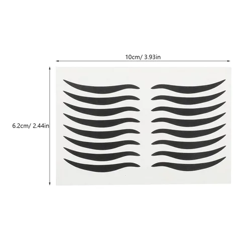 Vista 2 de Healifty Pegatinas negras para delineador de ojos, 80 pares, reutilizables, impermeables, ahumadas