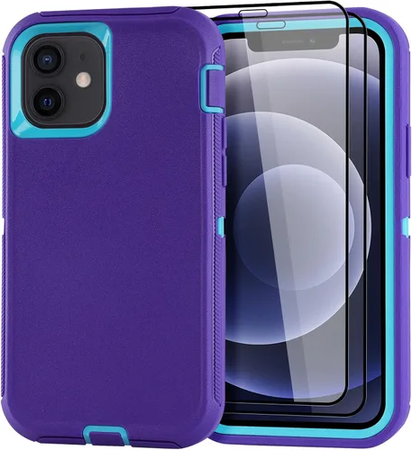 Vista 32 de Funda para iPhone 12 Mini con funda de clip para cinturón y 2 protectores de pantalla, funda de protección completa resistente de grado militar a