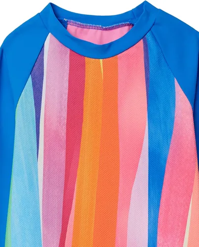 Vista 2 de Hobie Conjunto de camiseta de bikini de manga larga para niñas y pantalones cortos