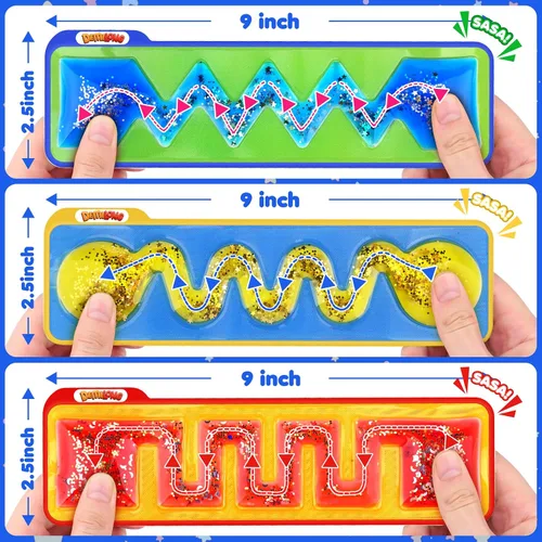 Vista 3 de Juguetes Sensoriales Esponjosos para Niños - Pack de 3 Juguetes Sensoriales de Tubo para Autismo - Juguetes Silenciosos para Estudiantes de Aula