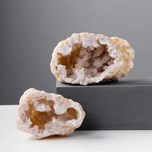 Vista 5 de Natural Agate Geode Slice Quartz Cluster Crystal Points Minerals Specimen High Crystal Cuarzo Cluster/Druzy Natural Reiki Rock Used for Clarity and