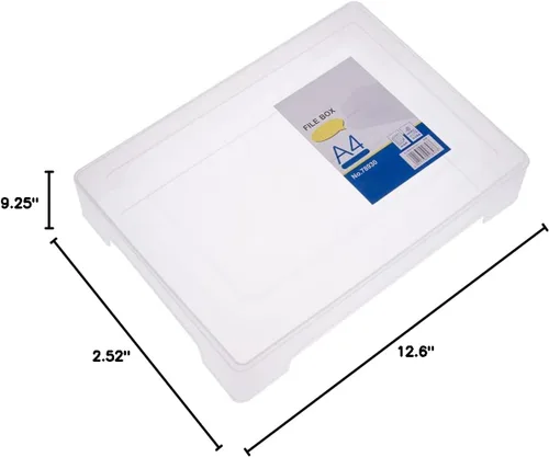 Vista 10 de MAGICLULU Caja portátil para álbum de recortes, archivo de arte portátil, fundas delgadas, organizador de archivos transparente, anillos
