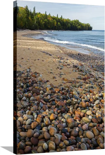 Vista 15 de ART.COM Impresiones artísticas enmarcadas para pared, Michigan, Pictured Rocks National Lakeshore, Au Sable Point and Lake Superior por Jamie & Judy