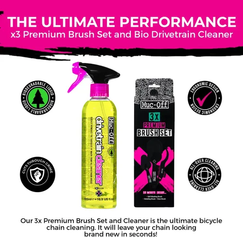 Vista 5 de Muc-Off Bio Drivetrain Cleaner Efectivo Limpiador y Desengrasante Biodegradable en Aerosol para Cadena de Bicicleta Apto para Todo Tipo