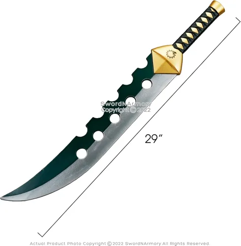 Vista 2 de Munetoshi Espada de espuma Lostvayne de 29" Tesoro Sagrado Meliodas Wrath Fantasy Anime Cosplay, Verde