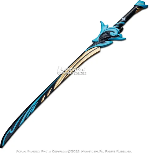 Vista 4 de 39.5 pulgadas de espuma Haran Geppaku Futsu Katana Samurai Sword Impact Video Game Anime Prop Cosplay disfraz