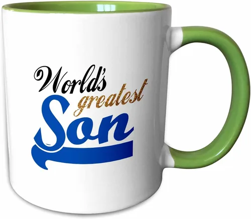 Vista 12 de 3dRose Worlds Greatest Son - Taza (11 onzas), color negro
