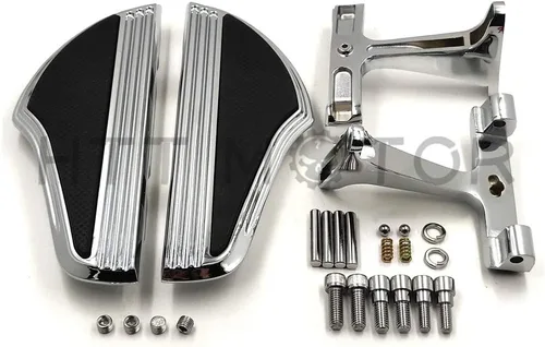 Vista 10 de MT216-123+216-109 - Soporte de montaje cromado para estribo de pasajeros compatible con Touring 1993-2019