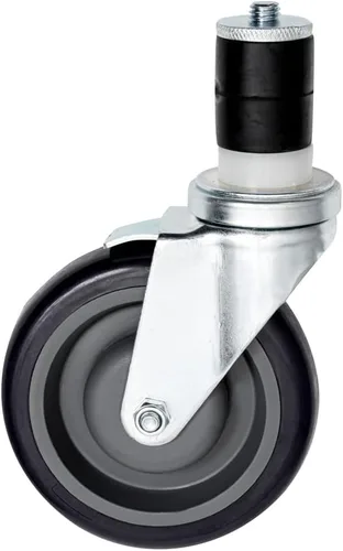 Vista 8 de Restaurantware -Kitchen Tek Ruedas de mesa de 5 pulgadas, 4 ruedas de equipo de restaurante de alta resistencia - giratorias, capacidad de 1200