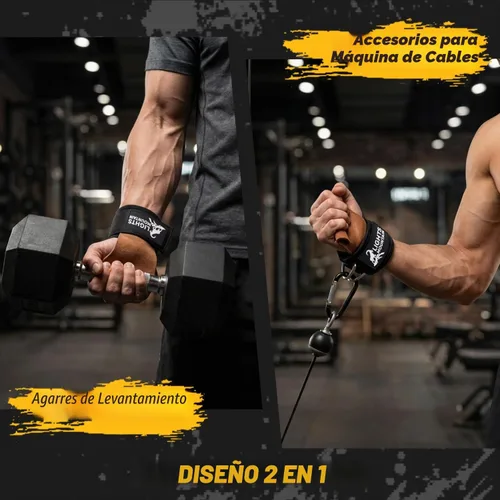Vista 4 de Correas de levantamiento de pesas con anillos D, agarre de palma de cuero, acolchado de soporte de muñeca de 0.276 in, ajuste ajustable