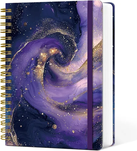 Vista 29 de Cuaderno rayado en espiral para el trabajo, 300 páginas gruesas B5 (7.1 x 10 pulgadas), diario a rayas universitarias para mujeres y escritura