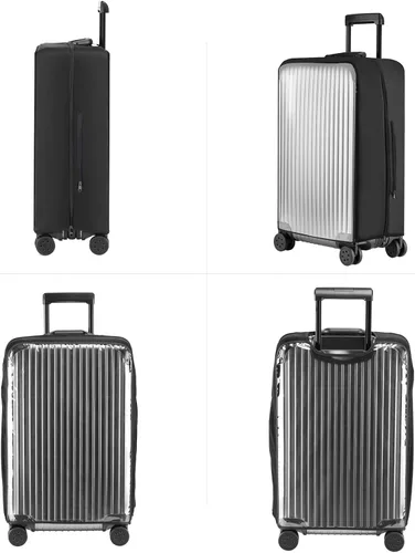 Vista 6 de Linpr Funda transparente para maleta, no requiere desmontaje, protectores de cubierta de equipaje, envoltura impermeable para maleta de viaje