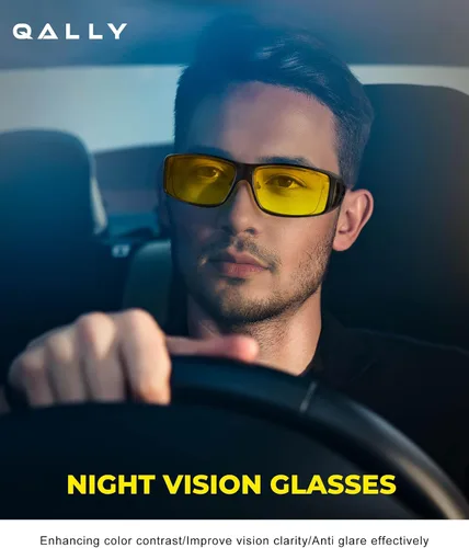 Vista 2 de Gafas de visión nocturna para hombre y mujer ajuste envolvente sobre gafas de visión nocturna para conducir