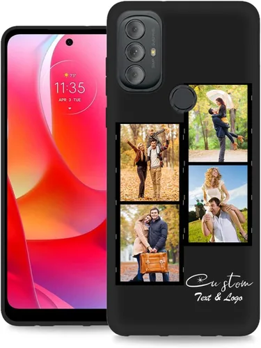 Vista 8 de Funda personalizada para Motorola Moto G Play 2023 con nombre de foto y texto – Funda suave y fina para Moto GPlay 2023 (negra) de 6.5 pulgadas