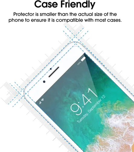 Vista 4 de amFilm Protector de pantalla para Apple iPhone SE 2 (2020 2nd)/SE 3 (2022 3rd), iPhone 8,7, 6S y 6 HD transparente, película flexible, compatible