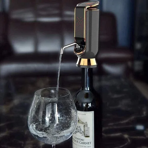 Vista 3 de Decantador de vino eléctrico, vertedor de vino inteligente automático y aireador, bomba de vino eléctrica, dispensador de bomba de decantador