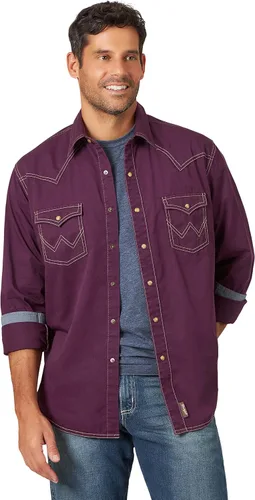 Vista 8 de Wrangler Camiseta de manga larga con dos bolsillos retro para hombre descontinuada Negro