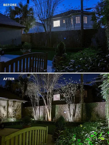 Vista 7 de Luces de patio trasero de seguridad para exteriores, 3ª generación de 16 W, luces de paisaje con certificación UL, luz de inundación LED de 1600